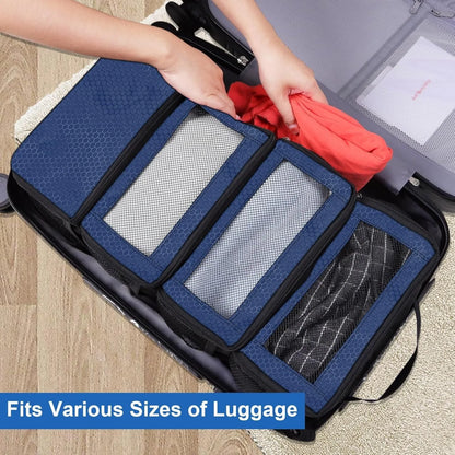 High-Capacity Travel Suitcase Organizer – Hanging Shelve & Packing Cube Collapsible Storage Bags