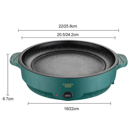 220V Electric Multi Cooker Frying Pan - Non-Stick BBQ Grill, Steak, Fish & Omelette Cooking Machine for Home Kitchen