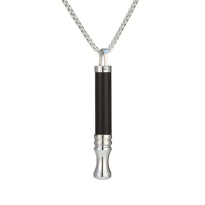 Quit Smoking Meditation Pendant Necklace – Titanium Steel Unisex Anti-Smoking Necklace with Filter Cotton