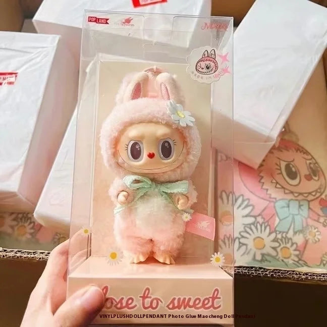 Labubu Sweetheart Doll Mokoko Plush Pendant — First Generation Vinyl Pulling Cloth Hanging Decoration