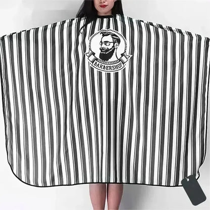 Retro Stripes Hairdressing Bibs – Non-Stick, Comfortable & Breathable Hair Apron, Hairdressing Supplies