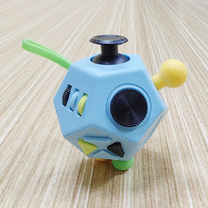 Fidget Cube EDC – 12-Sided Anti-Stress Sensory Toy for Kids & Adults, ADHD, Autism, Focus Relief