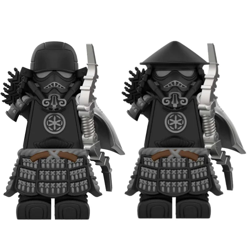 Storm Samurai Trooper Figure – White Soldier Articulated Action Toy with Pistol & Katana DY325 DY Minifigs