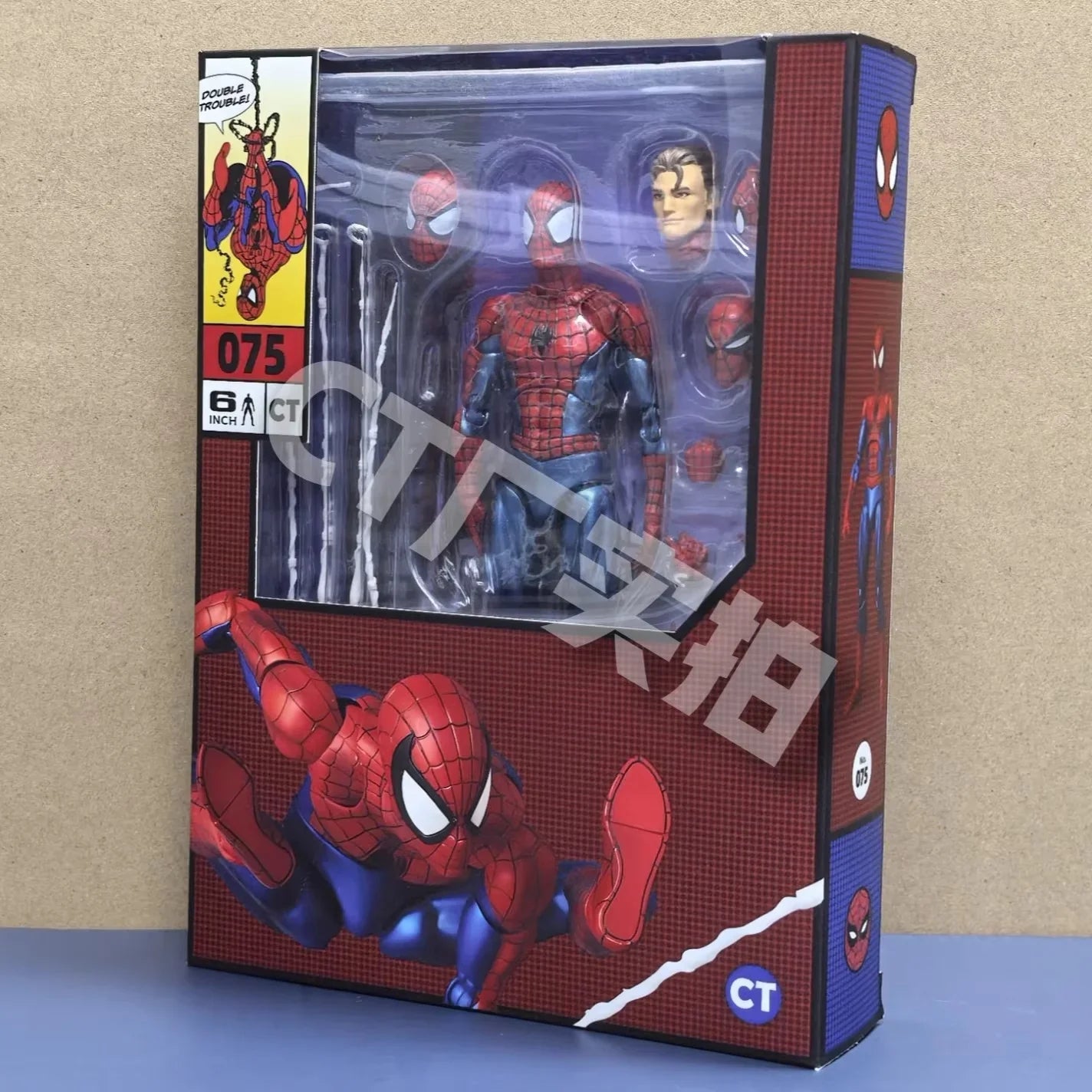 CT Toys Spider-Man Mafex Figure – Amazing Spider-Man Comic Version Action Figurine, Collectible Toy & Kids Gift