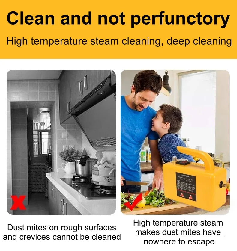 2600W 220V High-Temperature Steam Cleaner - Portable Sterilization Pressure Washer for Home, Car, Kitchen & AC