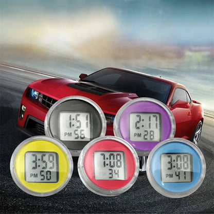 Mini Waterproof Motorcycle Bike Sticky Digital Display Clock Watch | Auto Car Interior Decoration | Motorcycle Accessories