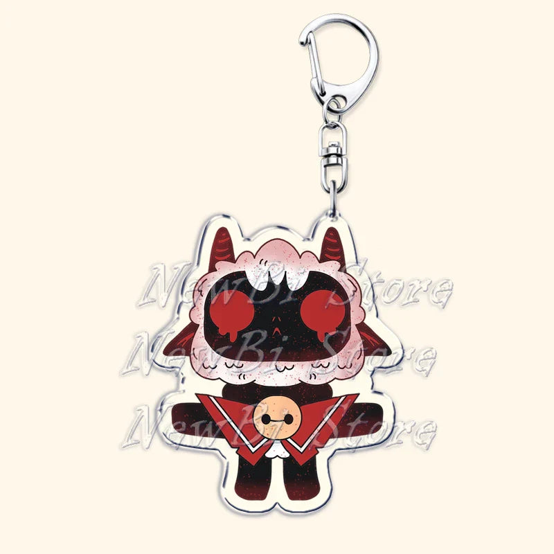 Funny Dark Video Game Sheep Keychain – Cute Lamb & Goat Bag Accessory Gamer Gift