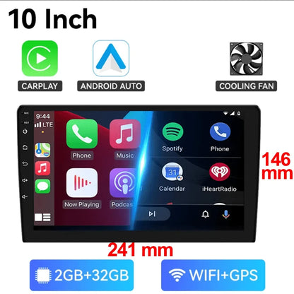 7/9/10-Inch Android 13 Car Radio - Wireless CarPlay, Bluetooth, 64GB Multimedia Stereo