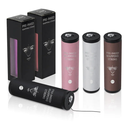 Pre-Inked 20M Microblading Mapping String Bottle – White Eyebrow Thread Marker for Permanent Makeup Tattoo Brows