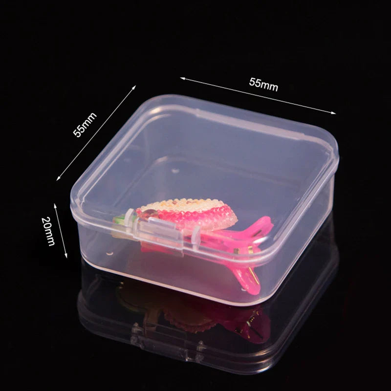 Mini Rectangular Plastic Storage Box – Translucent, Dustproof Jewelry & Small Item Container
