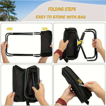 Portable Foldable Backpack Stool — Lightweight Compact Camping Chair for Hiking, Fishing, Picnic & Outdoor Travel