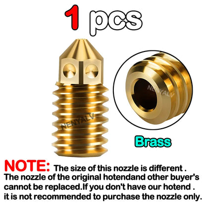 Bambu Lab A1 Mini Hotend Kit – 0.2/0.4/0.6/0.8mm Hardened Steel Nozzle Replacement for A1 3D Printer