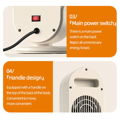 1200W Portable Electric Fan Heater – 220V Room Heater for Home, Office & Desktop Winter Warming
