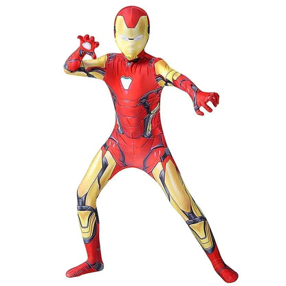 Kids Iron Man Costume - Superhero Bodysuit with Mask for Halloween & Cosplay