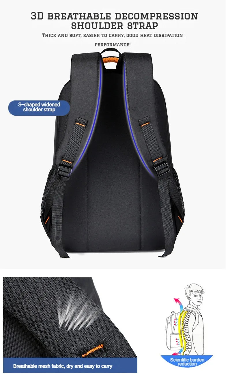 Men’s Oxford Waterproof Backpack – Business Laptop Rucksack for Travel, Work & High School Students