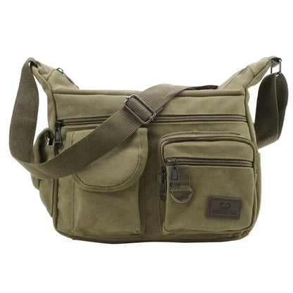 Men's Casual Sling Bag – Vintage Crossbody Messenger Shoulder Bag for Travel & Outdoor Use