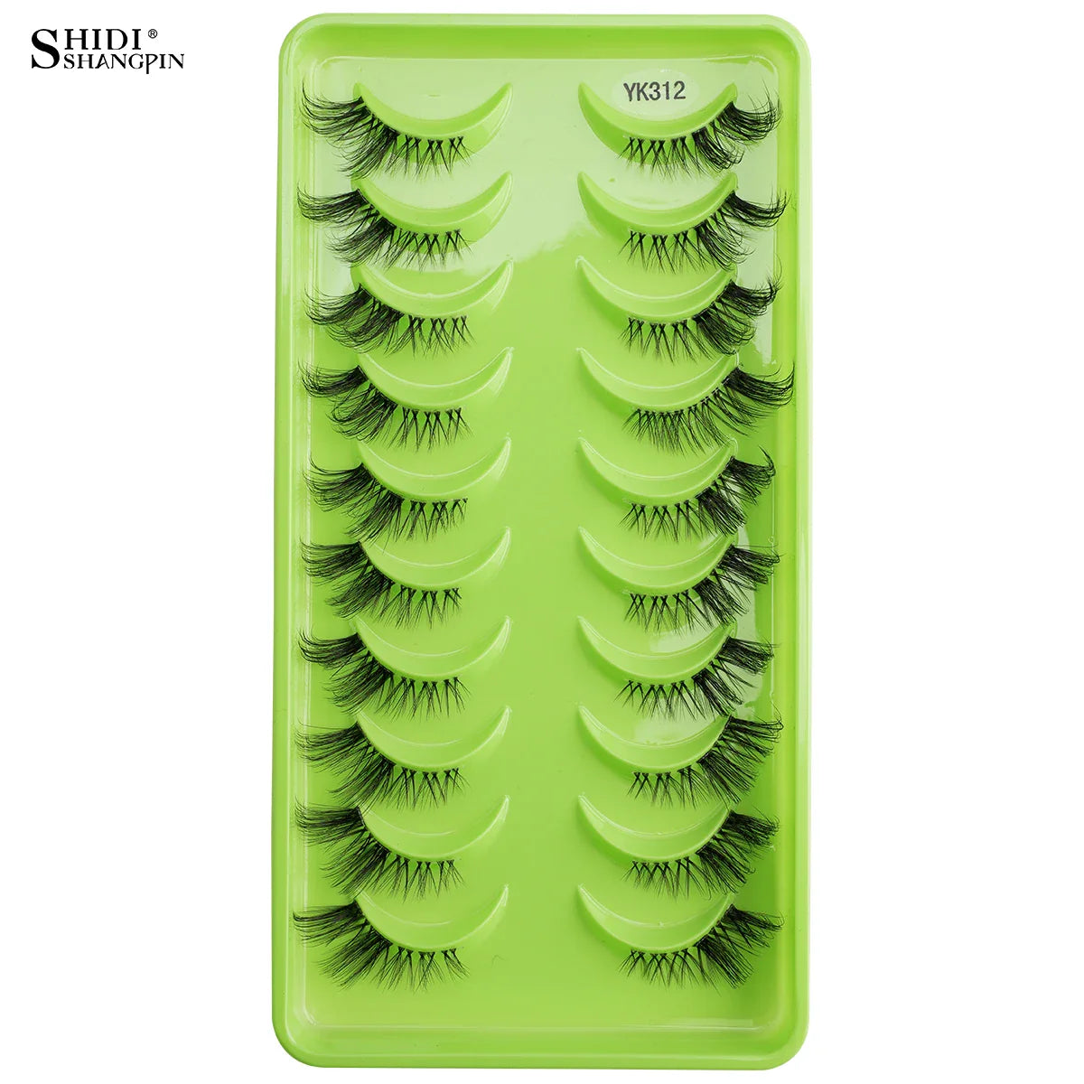 SHIDISHANGPIN 5/10 Pairs Cat Eye False Lashes – 3D Mink Half Lashes, Eyelash Extensions for Natural Makeup, Faux Cils Maquiagem