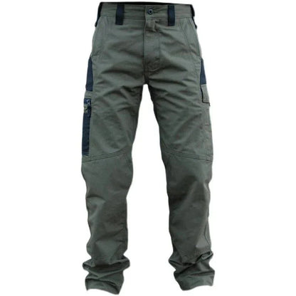 Men's Wear-Resistant Work Pants – Multi-Pocket Straight Cargo Trousers for Outdoor, Tactical, and Casual Wear