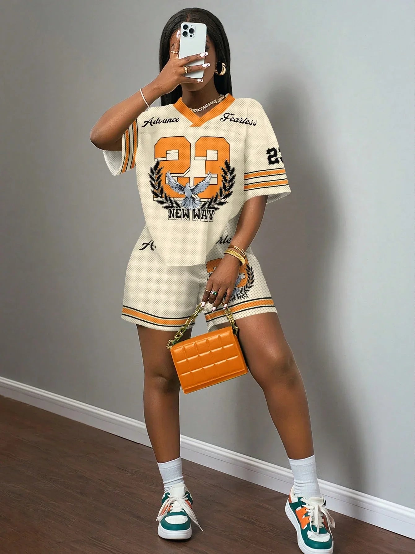 Summer American Street Style Spicy Girl T-Shirt & Shorts Set – Oversized Casual Jersey Top for Women