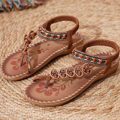 2025 Women’s Bohemia Sandals – Summer Flip Flops, Low Heel Beach Shoes & Casual Footwear