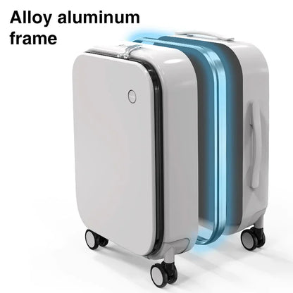 Mixi Aluminum Frame Carry-On Suitcase — Patent Design Rolling Luggage for Cabin, 18/20/24 Inch M9260