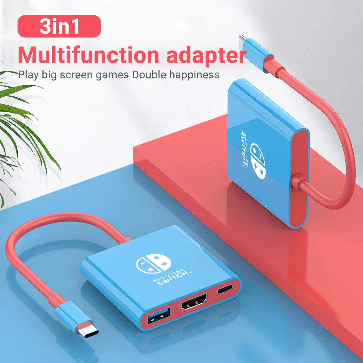 Switch Portable Type-C Docking Station – HDMI & USB 3.0 Hub, Compact Travel & Gaming Adapter