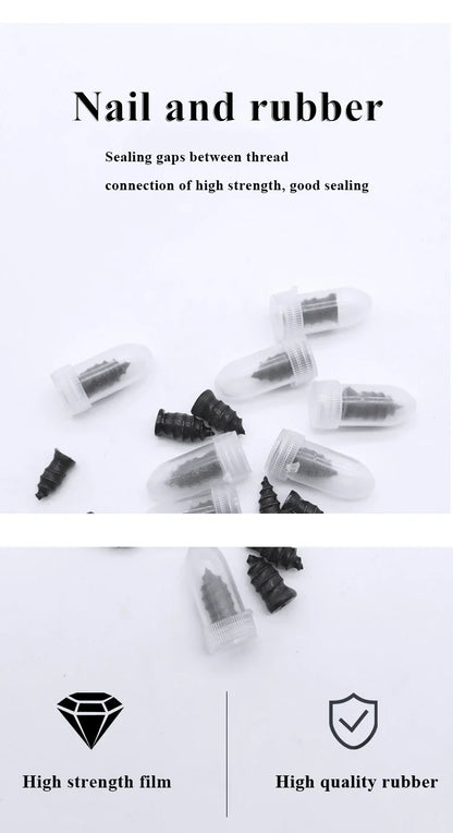 10/30PCS Car & Motorcycle Tyre Repair Nail Set – Universal Rubber Puncture Repair Tool for Truck, Scooter & Bike Tires