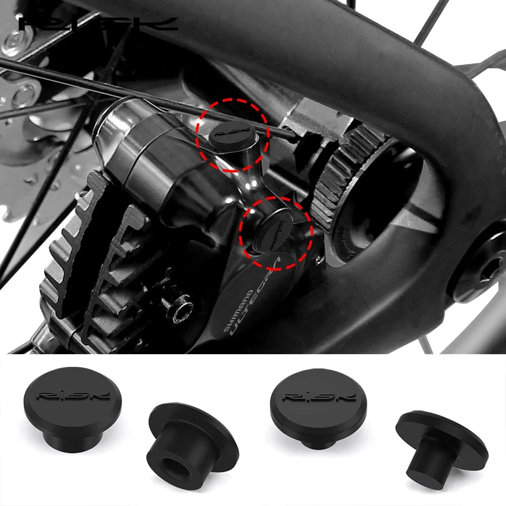 4PCS RISK Road Bike Disc Brake Bleed Nipple Caps – Dustproof Oil Nozzle Covers for Shimano R7170 / R8170 Bicycle Maintenance Parts