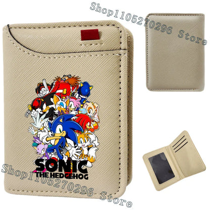 Sonic & Shadow Cartoon Wallet – Anime Multi-Card Vertical Holder, Portable Slim Card Pack, 2026 New Fashion Gift Wallet