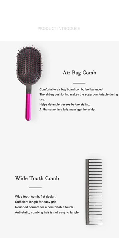Dyson Airbag Comb Set – Wide Tooth & Cylinder Comb, Massage Airbag Hairbrush for Hairdressing & Curly Styling