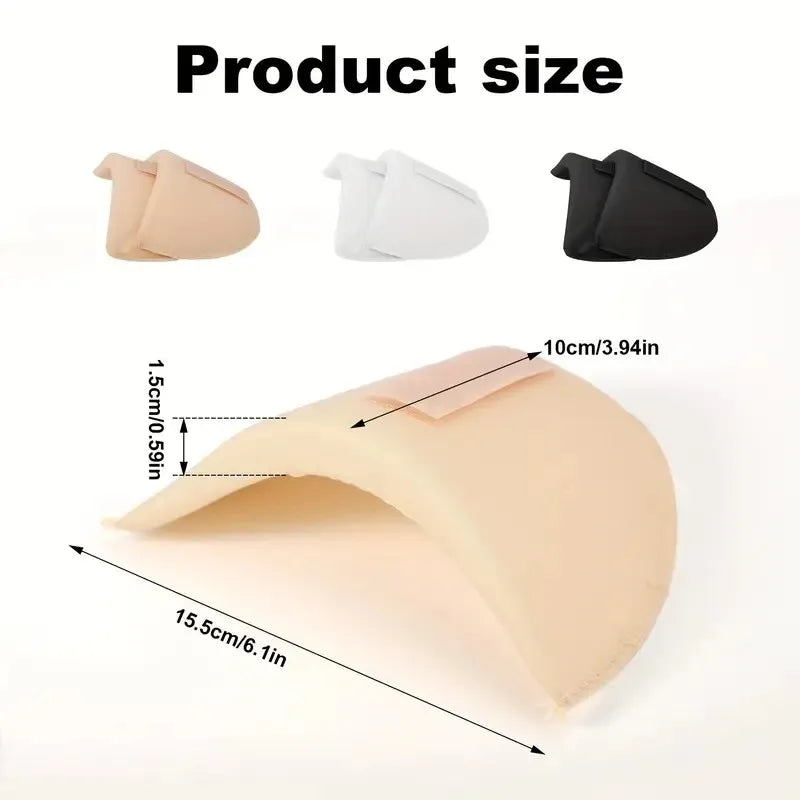 6-Piece Soft Breathable Sponge Shoulder Pads Set – Thickened Sewing Accessories for Dresses, Suits & Jackets (Unisex, 3 Colors)