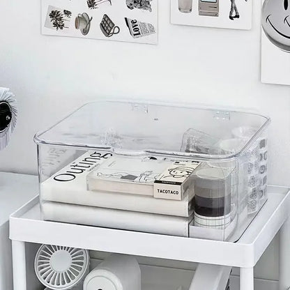 Acrylic Clear Storage Organizer Box – Clamshell Design for Home & Office Essentials