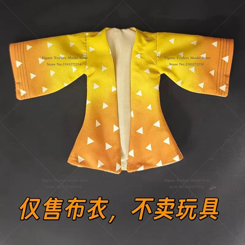 1/12 Scale Agatsuma Zenitsu Anime Figure – Orange Kimono Coat for 6" SHF Soldier Doll Accessories