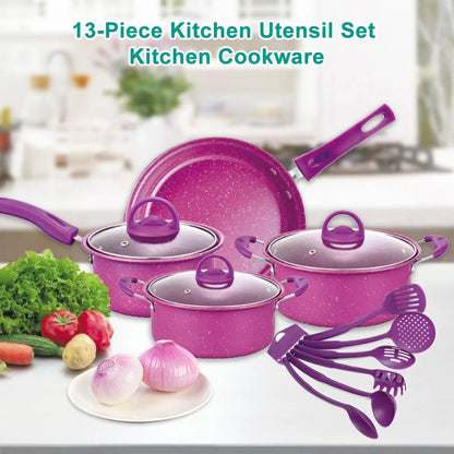 13-Piece Non-Stick Pots & Pans Set – Complete Kitchen Cookware, Perfect Gift for Family & Friends