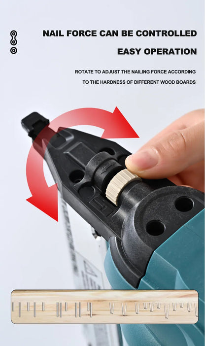 Cordless 18GA Nail & Staple Gun — 2-in-1 Nailer/Stapler, Makita Battery Compatible, 2 Modes, 500 Nails & Staples (Battery Not Included)