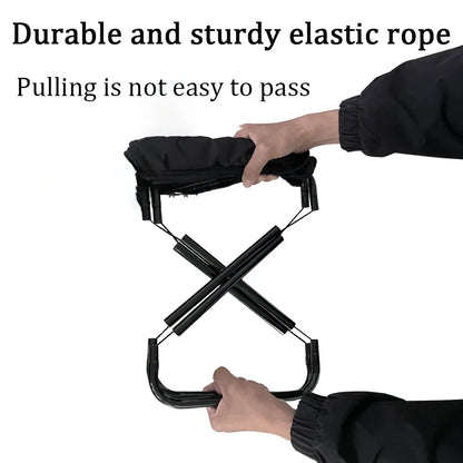 Home and Outdoor Folding Low Stools - Compact, Portable for Camping, Fishing, Tourism, and Train Queues