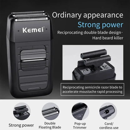 Kemei Hair Clipper Kit — Electric Trimmer & Shaver for Men, KM-2290/2293/1102