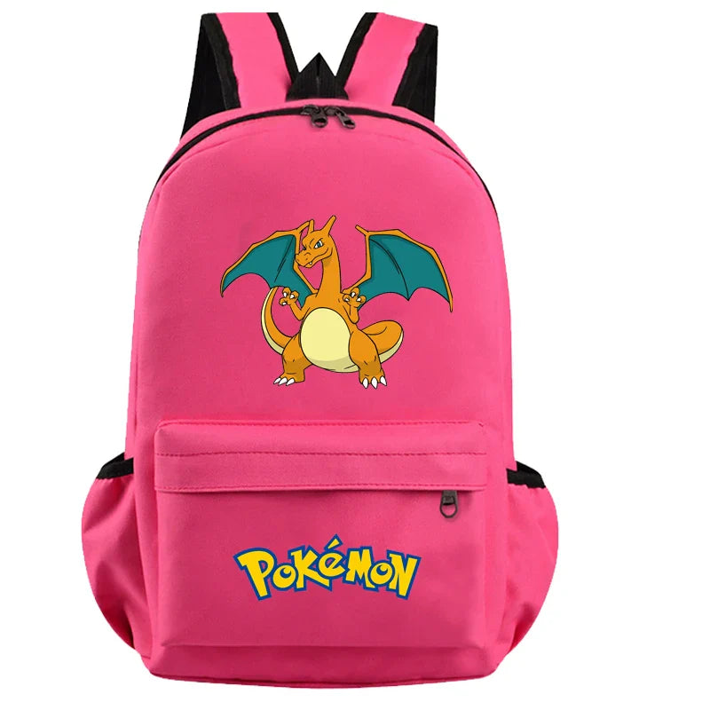 Pokemon Kids Backpack — Pikachu, Charizard, Bulbasaur, Snorlax & Eevee Schoolbag Cartoon Gift