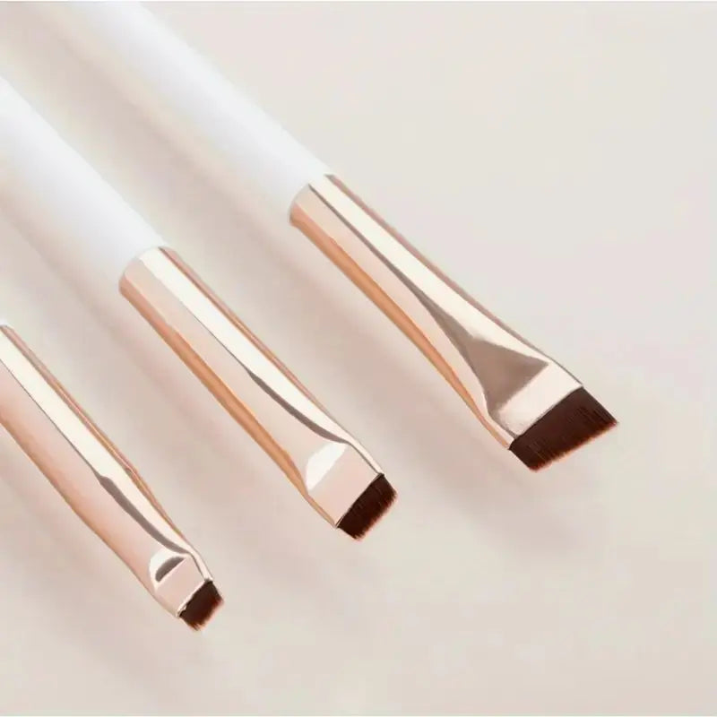 3-Piece Eyeliner & Eyebrow Brush Set — Ultra-Fine & Flat Tips for Precise, High-Quality Makeup Application