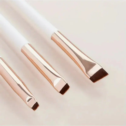 3-Piece Eyeliner & Eyebrow Brush Set — Ultra-Fine & Flat Tips for Precise, High-Quality Makeup Application