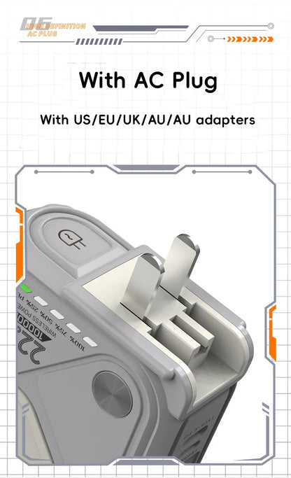20000mAh Magnetic Wireless Power Bank – 10000mAh Portable Fast Charging Stand with USB Cable for iPhone, Samsung, Xiaomi