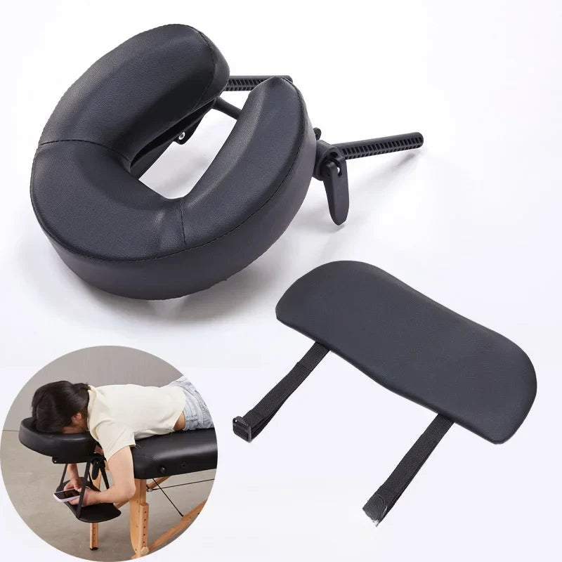 Adjustable Cervical Neck Massager Headrest - Ergonomic Portable Massage Device for Home, Salon, Spa & Travel
