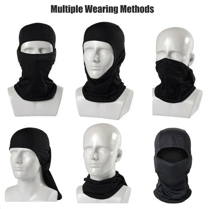 Camouflage Balaclava Hat – Full Face Mask for Cycling, Hunting, Hiking, Skiing – Motorcycle Helmet Inner Cap