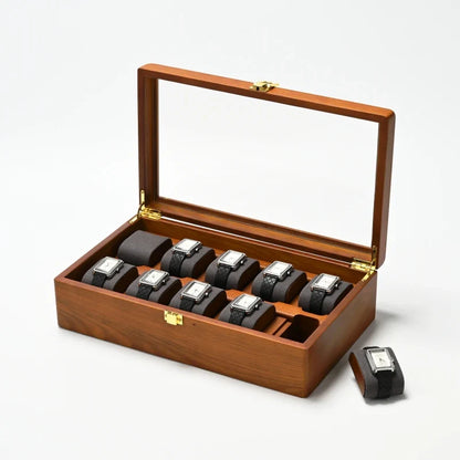 Oirlv 10-Slot Watch Box – Large Multifunctional Jewelry & Watch Organizer Display Case