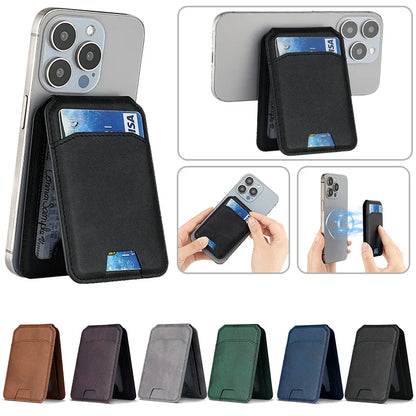 Luxury MagSafe Leather Wallet Case – Magnetic Card Holder for iPhone 16, 15, 14, 13, 12 Pro Max