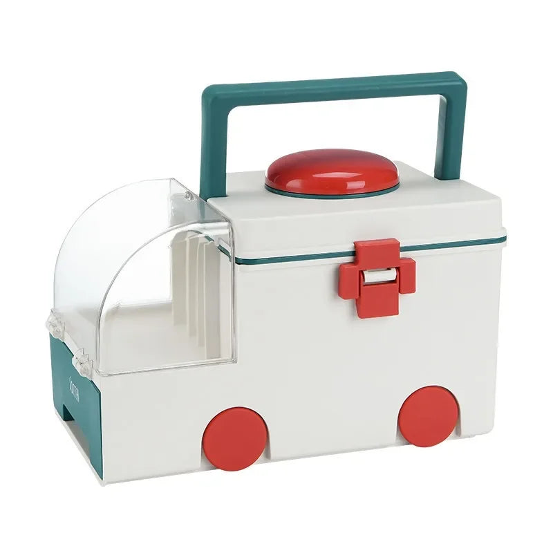 Multifunctional Ambulance Medicine Box – Large Capacity Portable Medical Storage for Household Use