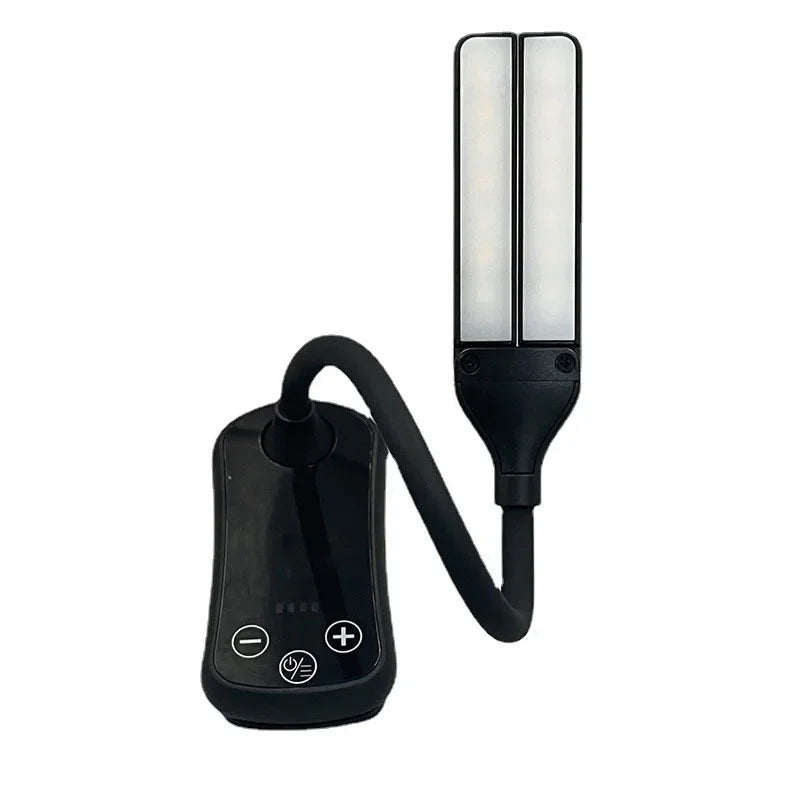 4 LED Clip-On Book Light - 3 Color Modes, 8 Brightness Levels, USB Rechargeable Night Light, Portable Reading Lamp and Mini Desk Lamp