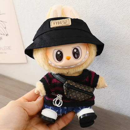 Labubu 15-17cm Blind Box Keychain Doll Outfit – Sweater & Glasses Accessory Set