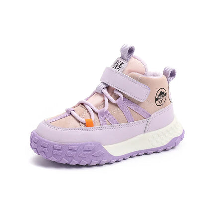 Children’s Autumn Winter Sneakers – Plush Cashmere Lined Sport Shoes for Boys & Girls, Warm Casual Running Flats for Teens