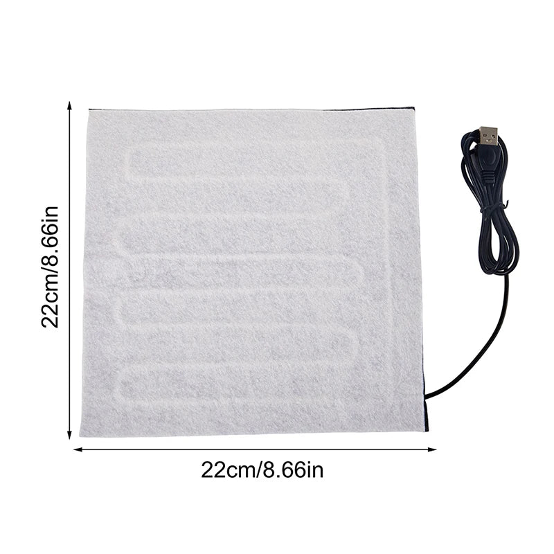 5V USB Heated Vest with Fiber Heater Carbon - Electric Heating Clothes Warmer Pads for Men, Soft Cushion Winter Jacket